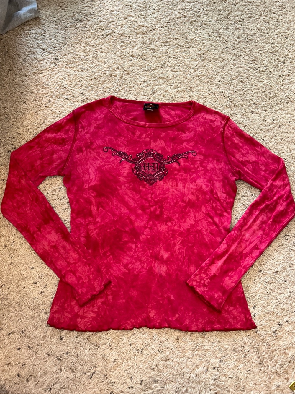 Vintage Harley Davidson Tie Dye Long Sleeve